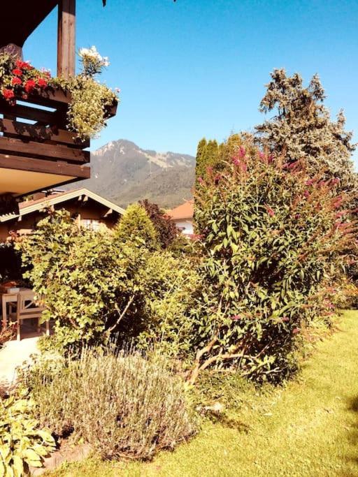 Charmantes Garten-Apartment: Erholung Im Chiemgau Unterwossen Bagian luar foto