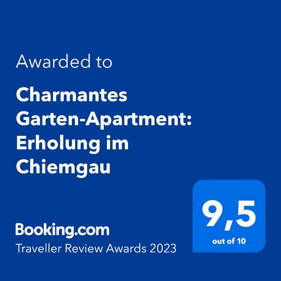 Charmantes Garten-Apartment: Erholung Im Chiemgau Unterwossen Bagian luar foto